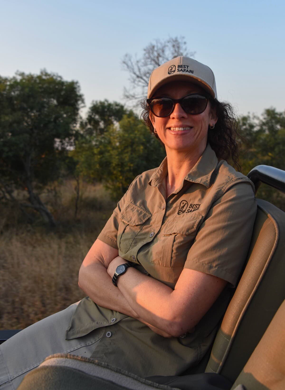 Alexis on a game drive