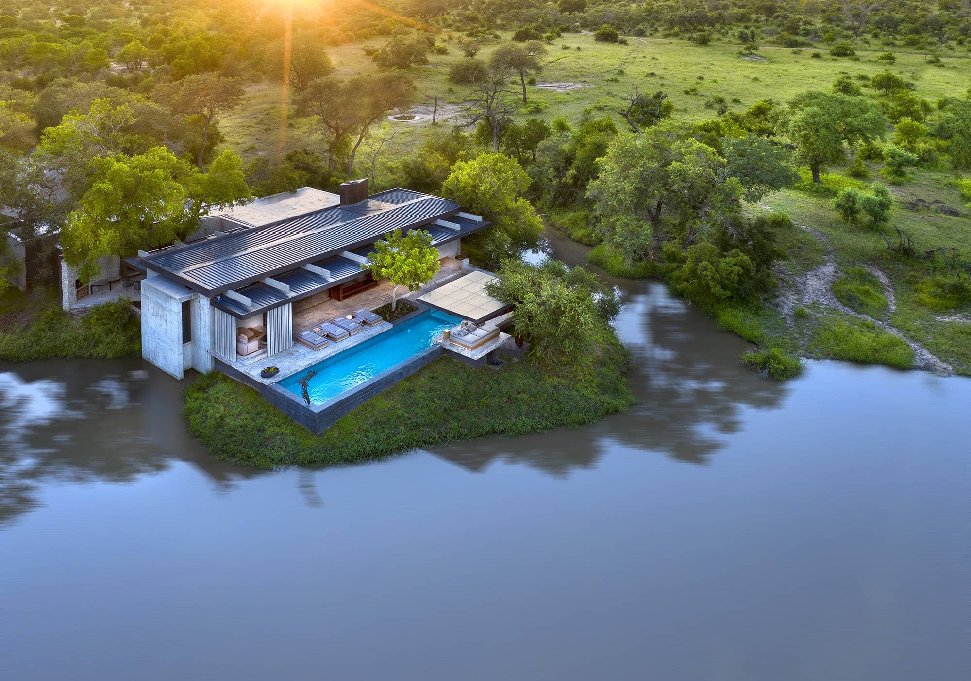 Cheetah Plains — Mapogo Villa Aerial